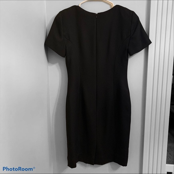Constance Saunders Black Sheath Dress Sz 2 - Picture 2 of 4